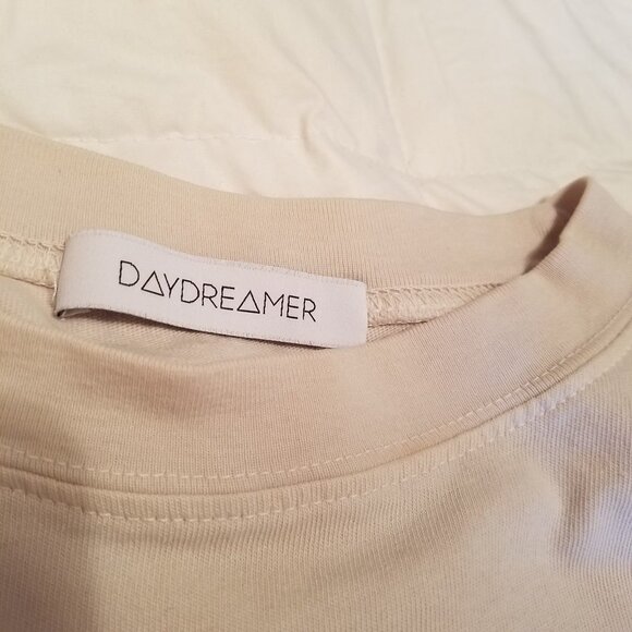 Daydreamer Tie Dye Cropped Hippie Festival Tee Shirt in Dusty Rose Small - Picture 11 of 16